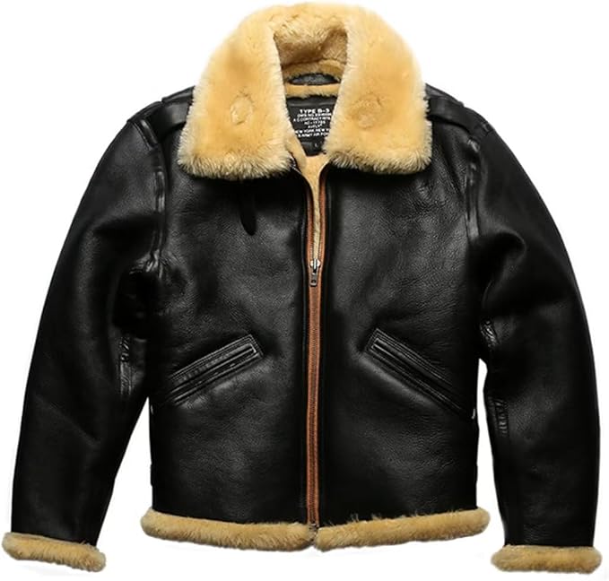 Amazon | [SnowKiTo] 冬ヒツジ皮B6毛皮一体パイロットジャケット男女本